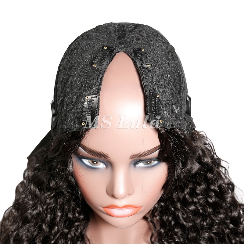 Virgin Human Hair Water Wave V Part Wigs - 图片 10